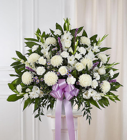 Heartfelt Sympathies&amp;trade; Standing Basket- Lavender