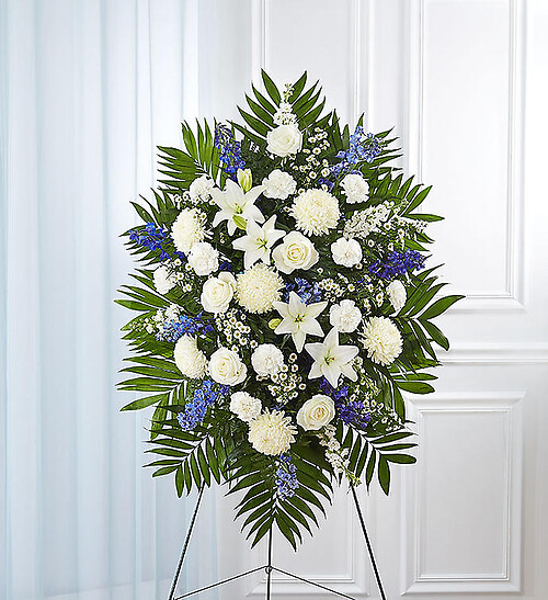 Blue &amp;amp; White Sympathy Standing Spray