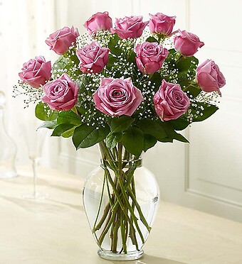 Rose Elegance&amp;trade; Premium Long Stem Purple Roses