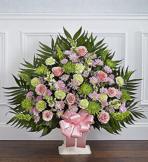 Heartfelt Tribute&amp;trade; Floor Basket- Pastel