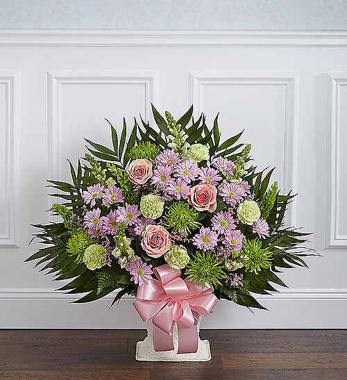 Heartfelt Tribute&amp;trade; Floor Basket- Pastel