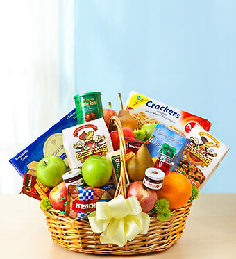 Deluxe Fruit and Gourmet Basket for Sympathy