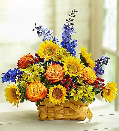 Blooming Basket Arrangement