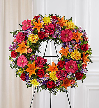Serene Blessings&amp;trade; Standing Wreath- Bright